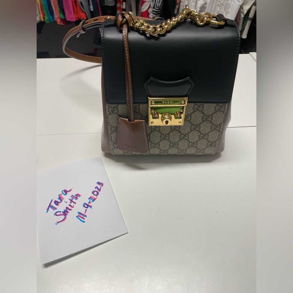 Gucci Padlock GG Supreme Convertible backpack/ crossbody.